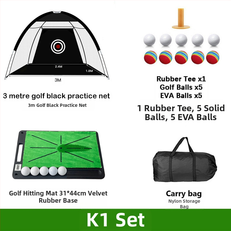 Gyárilag közvetlen szállítású hinta edző hintaháló ütőketrec levehető, kényelmes beltéri golf gyakorlóháló