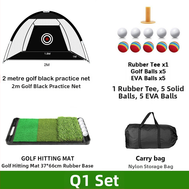 Gyárilag közvetlen szállítású hinta edző hintaháló ütőketrec levehető, kényelmes beltéri golf gyakorlóháló