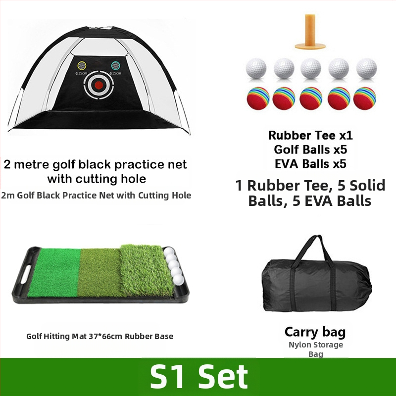 Gyárilag közvetlen szállítású hinta edző hintaháló ütőketrec levehető, kényelmes beltéri golf gyakorlóháló