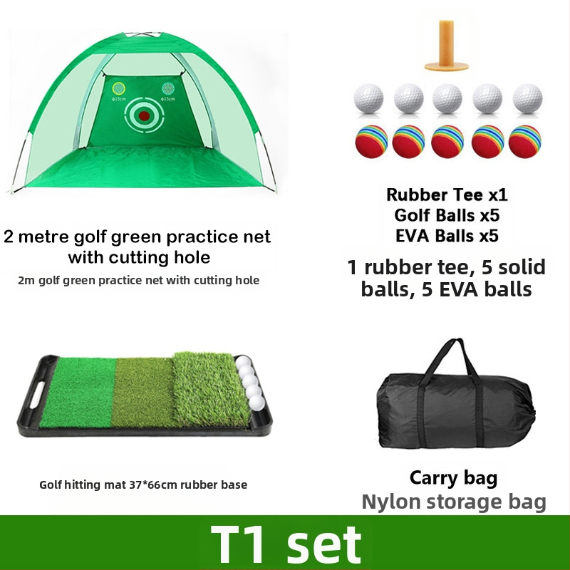 Gyárilag közvetlen szállítású hinta edző hintaháló ütőketrec levehető, kényelmes beltéri golf gyakorlóháló