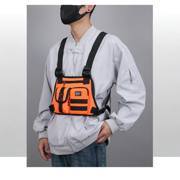 Férfi élénk színű, egyszerű, könnyű mellkasi táska, mobiltelefon táska, divatos, sport stílusú, európai és amerikai trendi férfi táska, határokon átnyúló férfi táska