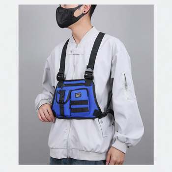 Férfi élénk színű, egyszerű, könnyű mellkasi táska, mobiltelefon táska, divatos, sport stílusú, európai és amerikai trendi férfi táska, határokon átnyúló férfi táska