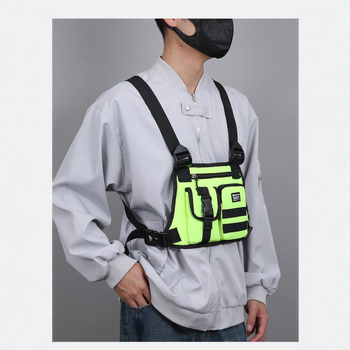 Férfi élénk színű, egyszerű, könnyű mellkasi táska, mobiltelefon táska, divatos, sport stílusú, európai és amerikai trendi férfi táska, határokon átnyúló férfi táska