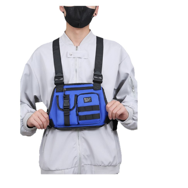 Férfi élénk színű, egyszerű, könnyű mellkasi táska, mobiltelefon táska, divatos, sport stílusú, európai és amerikai trendi férfi táska, határokon átnyúló férfi táska