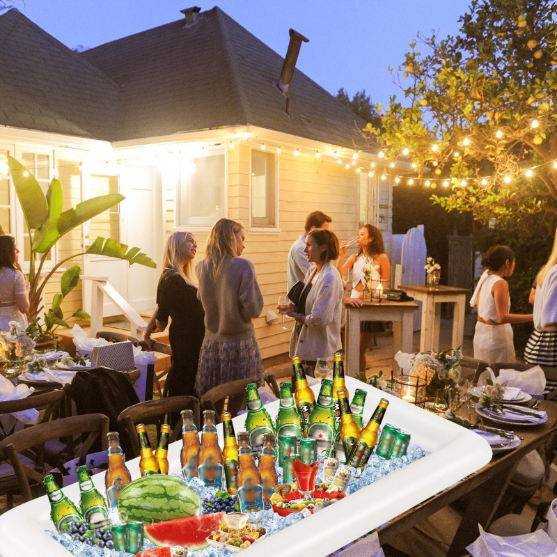 Nešiojamas pripučiamas aptarnavimo baras su pripučiamu vandeniu ledo baras pripučiamas ledo plyšys ledo kibiras pripučiamas salotų baras vakarėlis