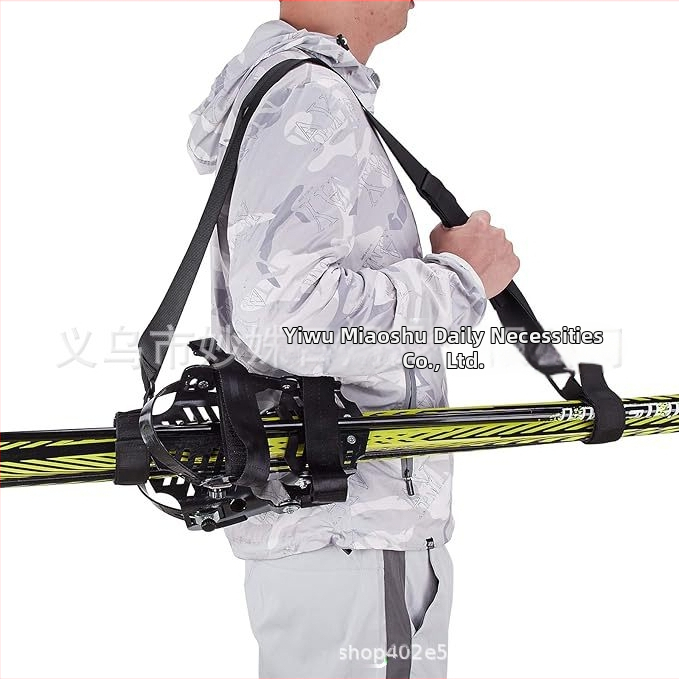 Трансгранична каишка за ски щеки Amazon Winter, лесна за носене, регулируема найлонова презрамка за рамо