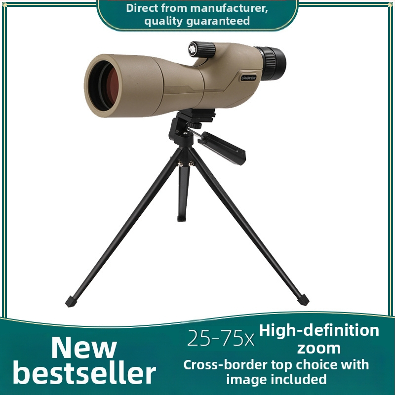 Tehase hulgimüügi 25-75x60 suumlinnuvaatlusmonokulaarne teleskoop HD suure võimsusega punane film hämaras nägemiseks, saab saata teie nimel