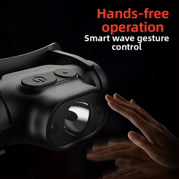 Piiriülene Philipsi Sfl1851 ülikerge nutika anduriga esilamp matkamiseks, telkimiseks ja patrullimiseks, pea külge kinnitatav esilamp