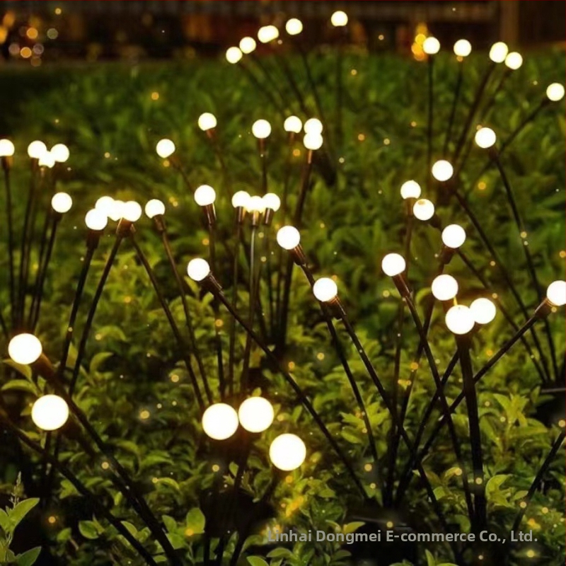 Tarpvalstybinis saulės energija varomo „Firefly“ grindų šviestuvas kiemui, atsparus vandeniui, dekoratyvinis lauko apšvietimas, naktinė lemputė, dekoratyvinė lempa