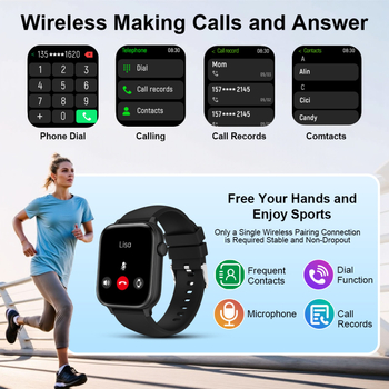 Смарт часовник Explosions TG06 с тест за пулс и кислород в кръвта, Bluetooth разговори, многофункционален и национална система за позициониране.