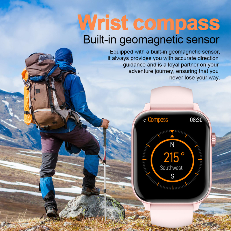 Смарт часовник Explosions TG06 с тест за пулс и кислород в кръвта, Bluetooth разговори, многофункционален и национална система за позициониране.