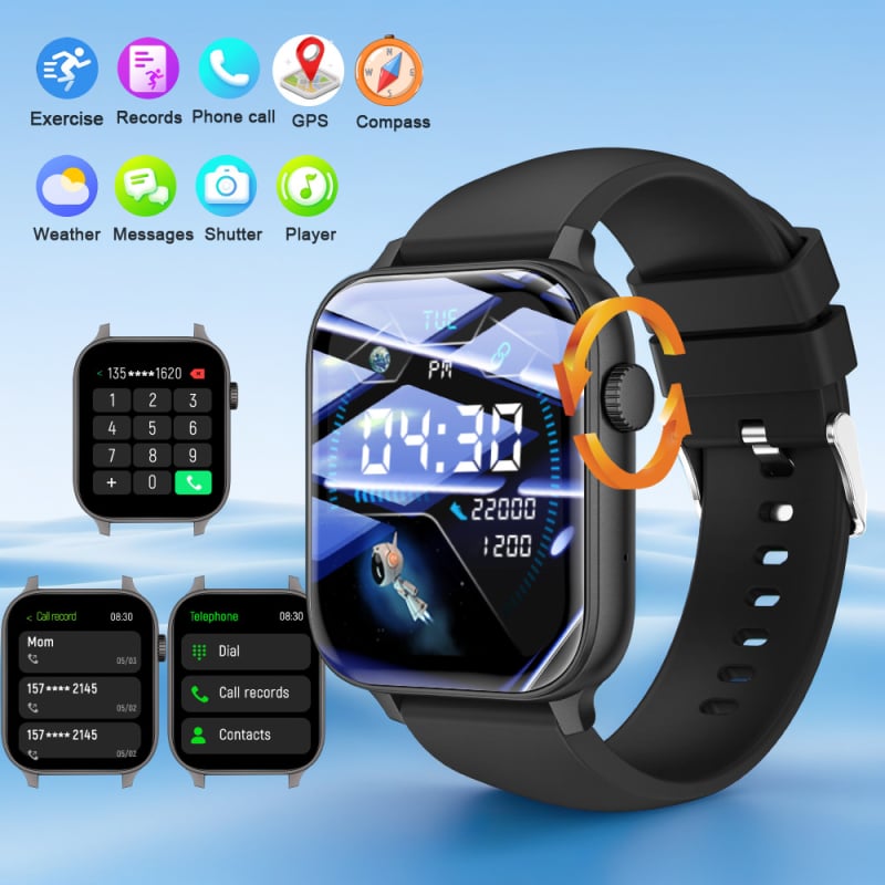 Смарт часовник Explosions TG06 с тест за пулс и кислород в кръвта, Bluetooth разговори, многофункционален и национална система за позициониране.