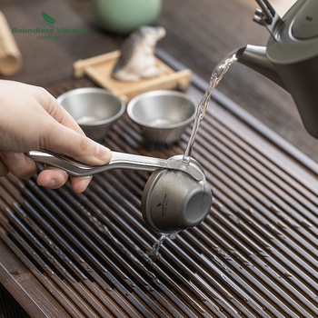 „Biwei“ gryno titano arbatos spaustukas, itin lengvas, nešiojamas, kepsninės spaustukas, apsaugantis nuo nudegimų, „Kung Fu“ arbatos rinkinio priedai, paprasti