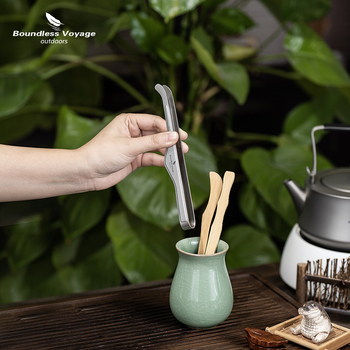 „Biwei“ gryno titano arbatos spaustukas, itin lengvas, nešiojamas, kepsninės spaustukas, apsaugantis nuo nudegimų, „Kung Fu“ arbatos rinkinio priedai, paprasti