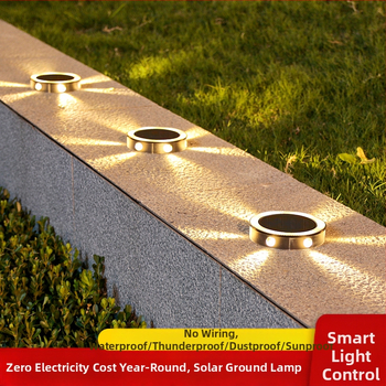 Napelemes LED földalatti lámpa kültéri vízálló műanyag kerti dekoráció földi dugós lámpa gyep táj eltemetett fény szuper fényes