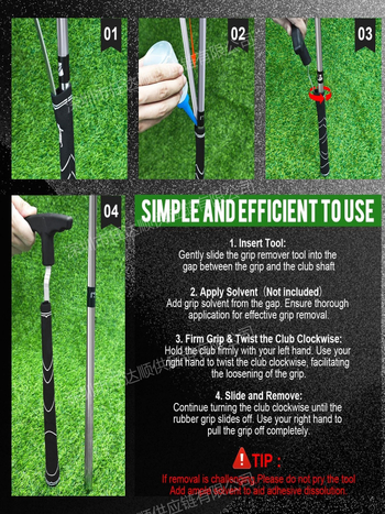 Διασυνοριακό κλιπ αφαίρεσης λαβής γκολφ από καουτσούκ, αποσυναρμολόγηση λαβής μπαστουνιού, αντικατάσταση λαβής, μαύρο και άσπρο