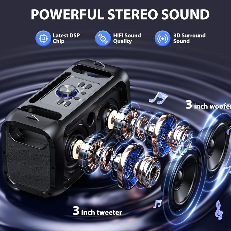 HY-3316 Bluetooth-kõlarid, lähtetehased, suured piiriülesed platvormiplahvatused, täielik kvalifikatsioon