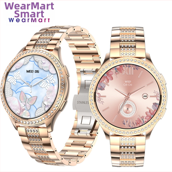 Lagani luksuzni ženski dijamantni AK53 pametni sat 1,32 inča Bluetooth poziv otkucaji srca zdravi sportski prekogranična vanjska trgovina japanski
