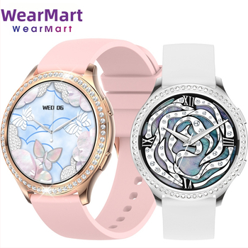 Lagani luksuzni ženski dijamantni AK53 pametni sat 1,32 inča Bluetooth poziv otkucaji srca zdravi sportski prekogranična vanjska trgovina japanski