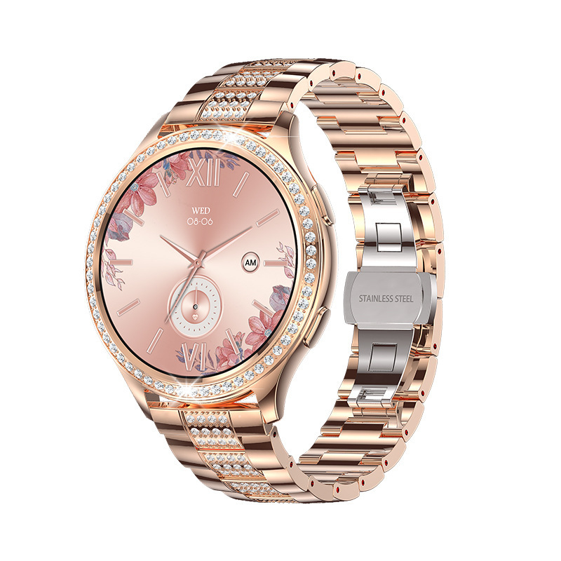 Lagani luksuzni ženski dijamantni AK53 pametni sat 1,32 inča Bluetooth poziv otkucaji srca zdravi sportski prekogranična vanjska trgovina japanski