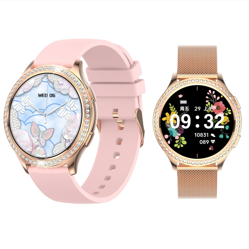 Lagani luksuzni ženski dijamantni AK53 pametni sat 1,32 inča Bluetooth poziv otkucaji srca zdravi sportski prekogranična vanjska trgovina japanski