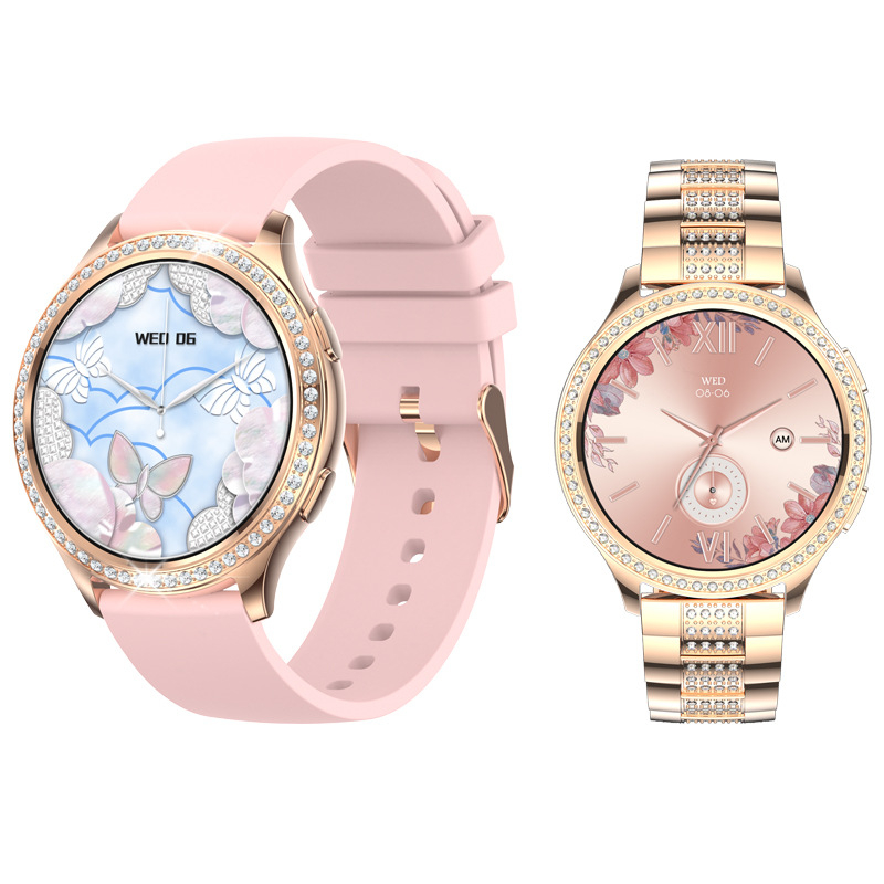 Lagani luksuzni ženski dijamantni AK53 pametni sat 1,32 inča Bluetooth poziv otkucaji srca zdravi sportski prekogranična vanjska trgovina japanski