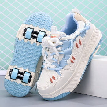 Keturračiai helooniniai batai vaikams, deformaciniai batai berniukams ir mergaitėms, dvigubos paskirties tarpvalstybiniai riedučiai, dviejų eilių riedučiai suaugusiems