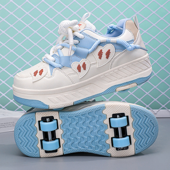 Keturračiai helooniniai batai vaikams, deformaciniai batai berniukams ir mergaitėms, dvigubos paskirties tarpvalstybiniai riedučiai, dviejų eilių riedučiai suaugusiems