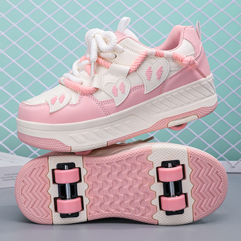 Keturračiai helooniniai batai vaikams, deformaciniai batai berniukams ir mergaitėms, dvigubos paskirties tarpvalstybiniai riedučiai, dviejų eilių riedučiai suaugusiems