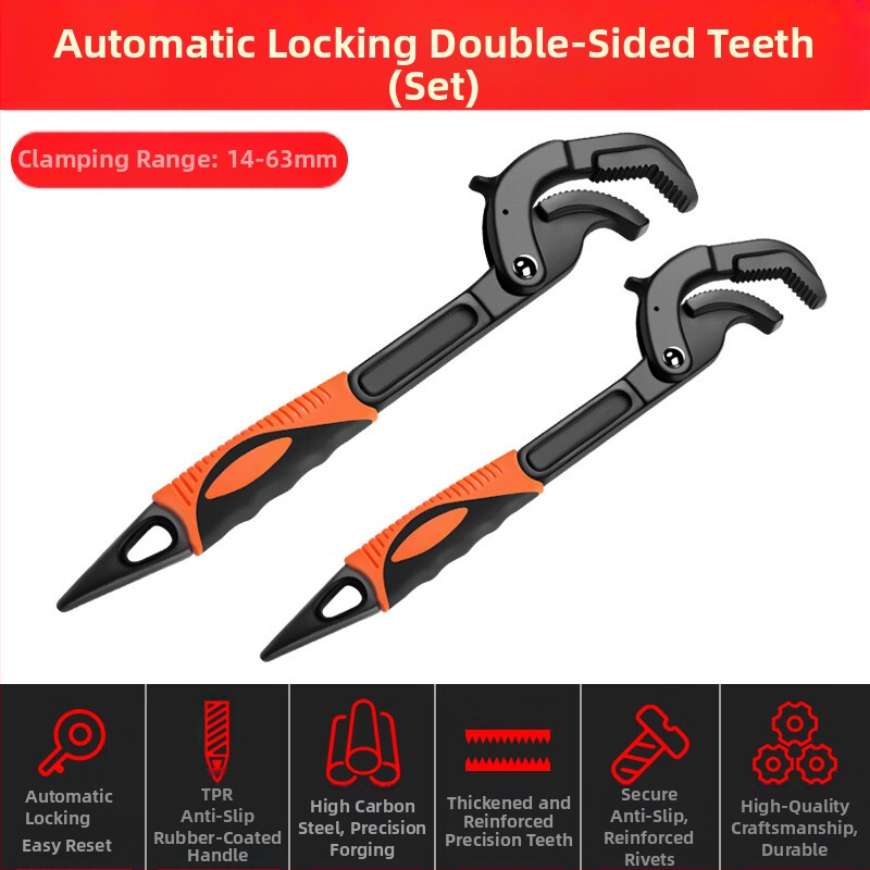 Többfunkciós állítható villáskulcs univerzális szerszámöltöny önzáró fogó fürdőszobai vízvezetékhez munkaerő-takarékos nagy nyílás