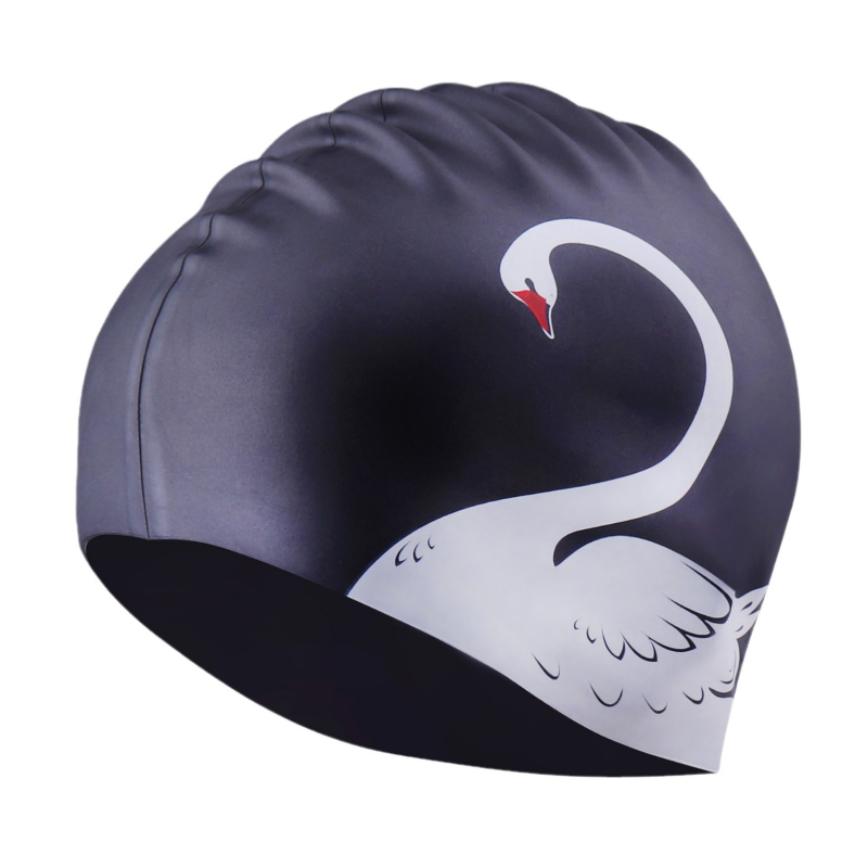 Plaukimo kepuraitė su silikonu, padidinta, patogi galvos apsauga, ausų apsauga, plaukų priežiūra, plaukimo įranga, vandeniui atspari plaukimo kepuraitė, vyrams ir moterims, kūno rengyba, plaukimas