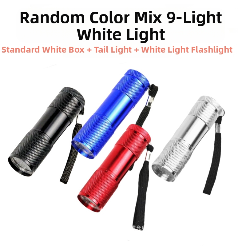 Határokon átnyúló gyártók közvetlenül szállítanak 9LED-es lila zseblámpát UV ultraibolya alumíniumötvözetből készült pénzdetektor fénycsöves világító lámpát