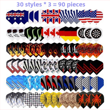 Комплект от 90 части за стрелички с 30 шаблона, по 3 части всеки, един комплект стрелички и листа за стрелички