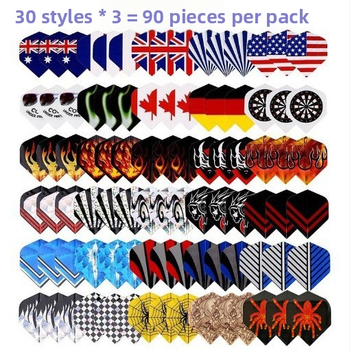 Комплект от 90 части за стрелички с 30 шаблона, по 3 части всеки, един комплект стрелички и листа за стрелички