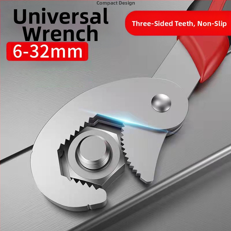 Гаечен ключ многофункционален гаечен ключ един голям и един малък универсален подвижен подвижен гаечен ключ бързо отварящ се гаечен ключ фабрика на едро