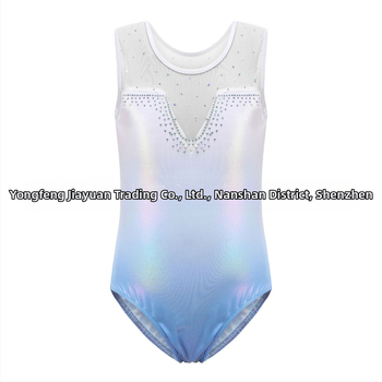 Laos Kõrge elastsusega tüdrukute võimlemisriided Balletiriided Etendusriided Tantsuriided Kitsad testitud Romper Plus