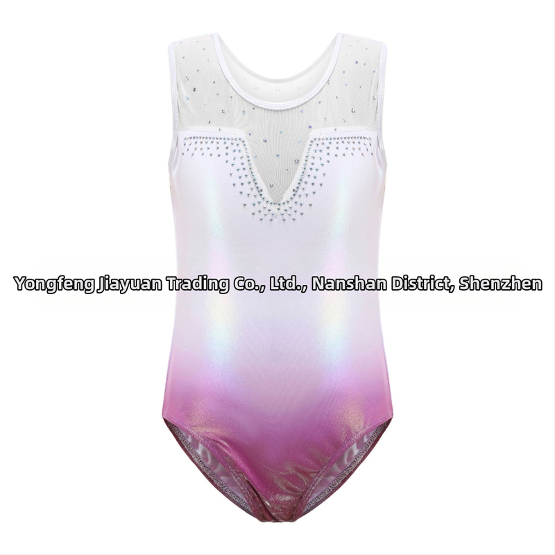 Laos Kõrge elastsusega tüdrukute võimlemisriided Balletiriided Etendusriided Tantsuriided Kitsad testitud Romper Plus