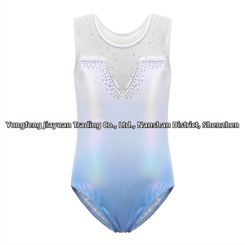 Laos Kõrge elastsusega tüdrukute võimlemisriided Balletiriided Etendusriided Tantsuriided Kitsad testitud Romper Plus