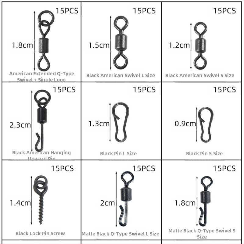 Трансгранична гореща продажба 300 броя Европейска библиотека за риболов Европейски комплект аксесоари за риболов на шаран Маркуч за спирачки на боб Риболовни принадлежности