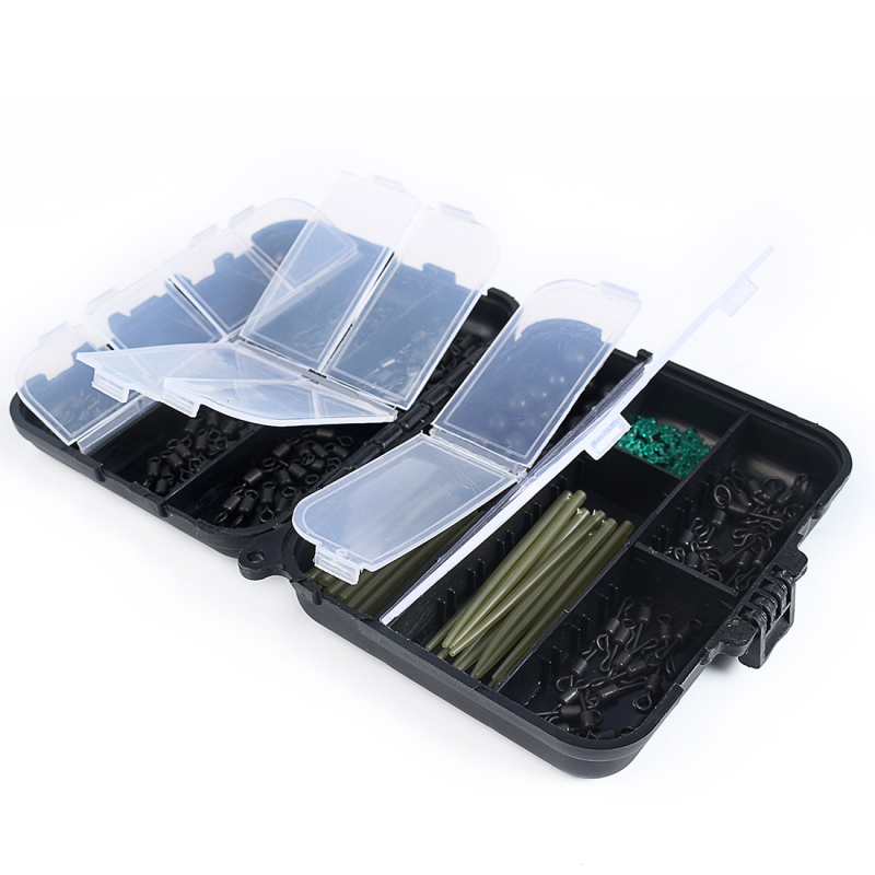 Tarpvalstybinis karšto pardavimo 300 dalių Europos žvejybos bibliotekos europinių karpių žvejybos reikmenų rinkinys žarnos pupelių fiksavimo žiedai žvejybos įranga