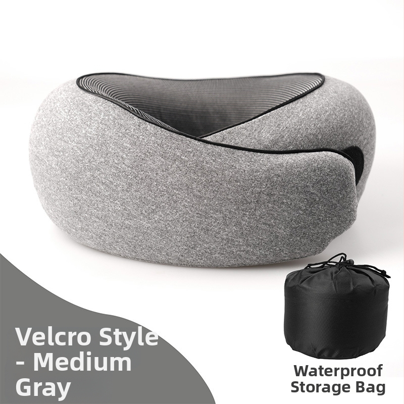 Διασυνοριακό Amazon χονδρικής υψηλής ποιότητας αφρός μνήμης μαξιλάρι σε σχήμα U μπορεί να αποθηκευτεί σε σχήμα U λαιμός μαξιλαριού για ταξίδια αεροσκαφών μαξιλάρι υπνάκο