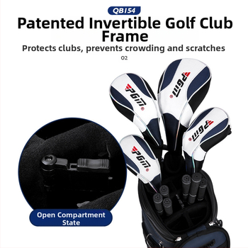 Τσάντα γκολφ PGM για άνδρες και γυναίκες, με σκληρό κέλυφος, τηλεσκοπική τσάντα μπάλας, επίπεδη τσάντα μεταφοράς αέρα με ώθηση σε τέσσερις τροχούς, ανεστραμμένο μπαστούνι