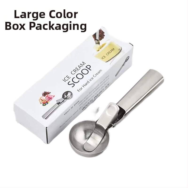 Nerūdijančio plieno dvigubos paskirties ledų šaukštas ledų šaukštas rutulinis kastuvas daugiafunkcis ledų rutulinis kastuvas ledų vaisių šaukštas