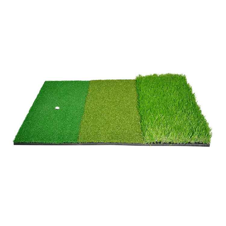 Dodávka kombinovanej golfovej odpalovacej podložky s tromi druhmi trávy, odpalovacej podložky na chipping, odpalovacej podložky na vnútorné a vonkajšie cvičenie, vysoko kvalitná golfová podložka