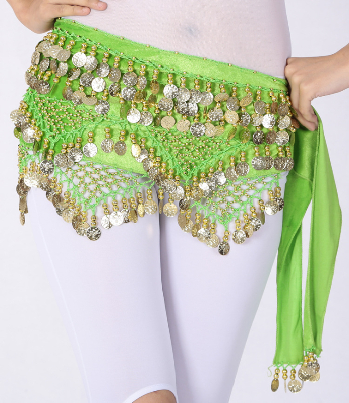 Pilvo šokių juosmens grandinėlė, klubų skara, koncertinis kutais puoštas klubų skara, juosmens grandinėlė, praktikos rankos skara, šokių apranga, išleistuvių apranga, juosmens skara