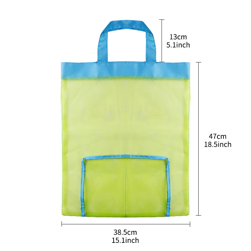 Összecsukható gyermekjáték-tároló táska, kültéri homokásó eszköz, különféle dolgok, gyors tároló hálós táska, hálós strandtáska