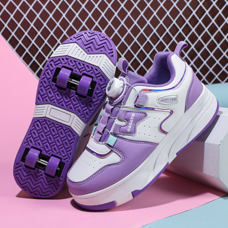 Gamintojo tinkliniai dvigubų ratukų riedučių sportbačiai vaikams, universalūs riedučių bateliai su ratukais, sandėlyje, tarpvalstybinė didmeninė prekyba