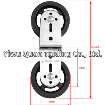 Голямо колело стоманена тел 8-образна двойна ролка фитнес оборудване само ролка/алуминиева сплав жлеб колело найлон ролка фитнес оборудване аксесоари