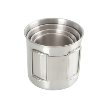 Mitmeotstarbeline roostevabast terasest kaasaskantav tassikomplekt matkamiseks, ronimiseks, matkamiseks, lauanõudeks, multifunktsionaalne 4-osaline veetass