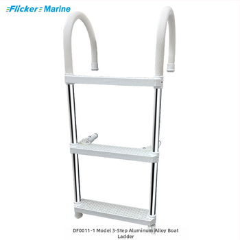 Mirgojoša jahtas ātrlaiva gumijas laiva uzbrukuma laiva makšķerēšanas laiva nerūsējošā tērauda alumīnija sakausējuma laivu kāpnes palaišanas kāpnes